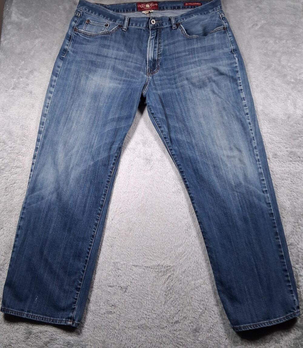 Lucky Brand 361 Vintage Straight Jeans Mens 38x30 (Fits 36x29) Medium Wash